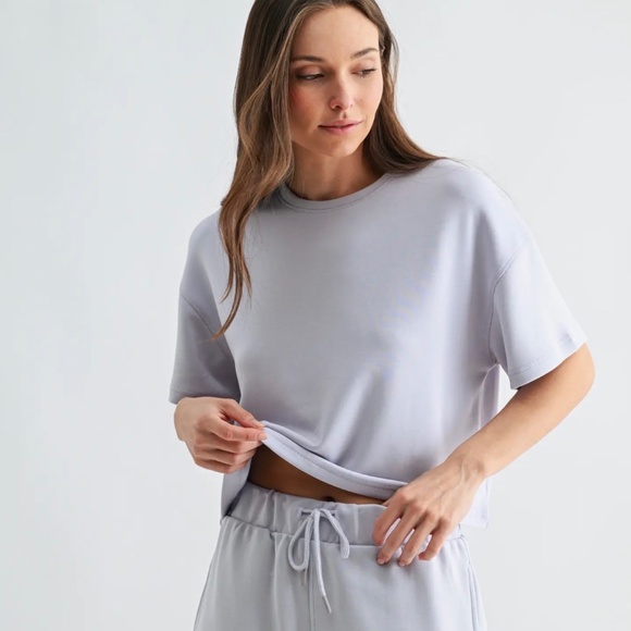 Mono B Pants - Soft Lounge Set-Boxy Tee & Drawstring Shorts-Buttery Feel-Lounge or Casual Wear